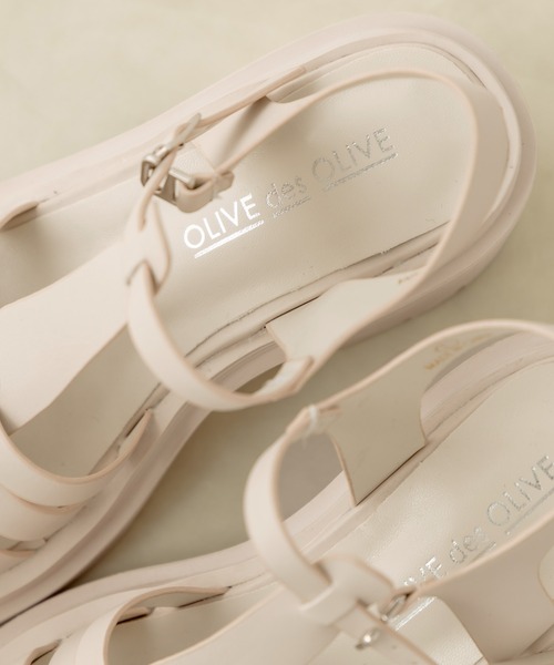 OLIVE des OLIVE（オリーブデオリーブ）の「ヒールアップグルカサンダル　1031130120（サンダル・レディース・ブラック/アイボリー・SMALL/MEDIUM/LARGE）」の17枚目の写真