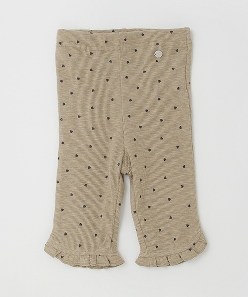 petit main（プティマイン）の「【接触冷感】裾フリルパンツ（レギンス/スパッツ・キッズ・チャコール/キナリ/ベージュ/ラベンダー/サックスブルー/オフホワイト・80ｃｍ/110cm/90cm/100cm/120cm/130cm）」の4枚目の写真