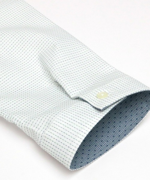 TOKYO SHIRTS(トウキョウシャツ)の「形態安定ノーアイロン ワイド衿 七分袖ビジネスワイシャツ(ビジネスシャツ・レディース・ライトグリーン・LL/S/M/L/XL)」の2枚目の写真