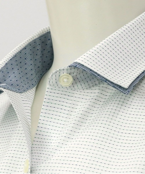 TOKYO SHIRTS(トウキョウシャツ)の「形態安定ノーアイロン ワイド衿 七分袖ビジネスワイシャツ(ビジネスシャツ・レディース・ライトグリーン・LL/S/M/L/XL)」の8枚目の写真