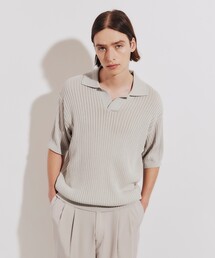 tk.TAKEO KIKUCHI | スキッパーニットポロシャツ(ポロシャツ)