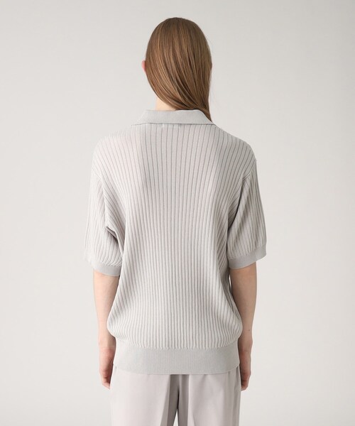 tk.TAKEO KIKUCHI（ティーケータケオキクチ）の「◆スキッパーニットポロシャツ（ポロシャツ・メンズ・ブラック/グレー・02/03）」の13枚目の写真