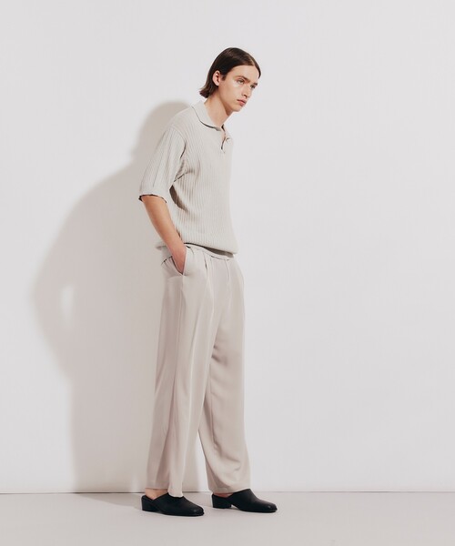 tk.TAKEO KIKUCHI（ティーケータケオキクチ）の「◆スキッパーニットポロシャツ（ポロシャツ・メンズ・ブラック/グレー・02/03）」の19枚目の写真