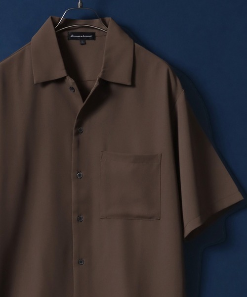 ANPAS(アンパス)の「2WAY Drape Twill Fabric Oversized Shirt/別注 2WAY ドレープツイル オーバーサイズ シャツ(シャツ/ブラウス・メンズ・ベージュ/ブラック/チャコール/ホワイト・L/LL/M)」の4枚目の写真
