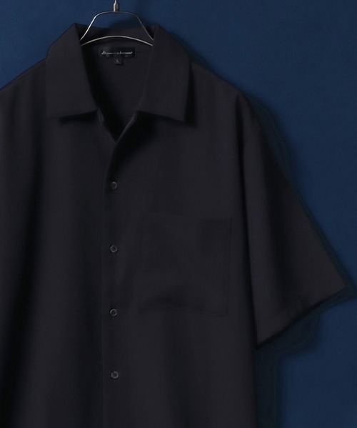 ANPAS(アンパス)の「2WAY Drape Twill Fabric Oversized Shirt/別注 2WAY ドレープツイル オーバーサイズ シャツ(シャツ/ブラウス・メンズ・ベージュ/ブラック/チャコール/ホワイト・L/LL/M)」の3枚目の写真