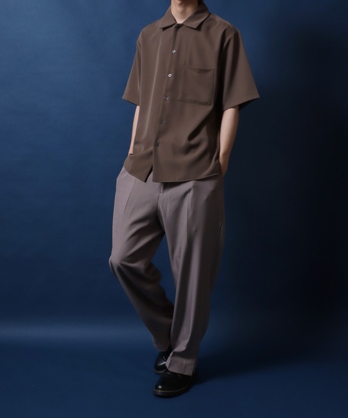 ANPAS(アンパス)の「2WAY Drape Twill Fabric Oversized Shirt/別注 2WAY ドレープツイル オーバーサイズ シャツ(シャツ/ブラウス・メンズ・ベージュ/ブラック/チャコール/ホワイト・L/LL/M)」の8枚目の写真