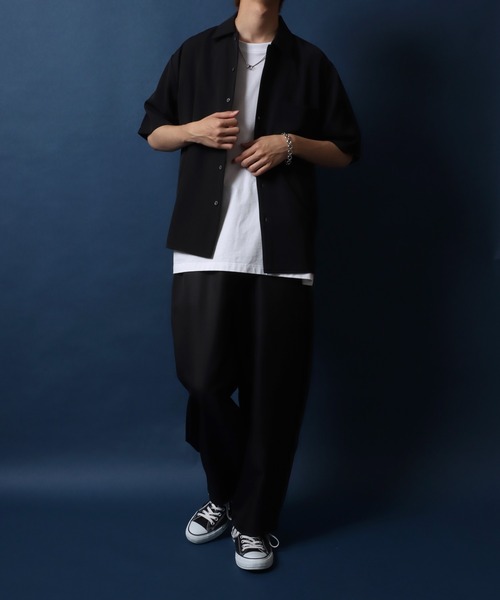 ANPAS(アンパス)の「2WAY Drape Twill Fabric Oversized Shirt/別注 2WAY ドレープツイル オーバーサイズ シャツ(シャツ/ブラウス・メンズ・ベージュ/ブラック/チャコール/ホワイト・L/LL/M)」の22枚目の写真