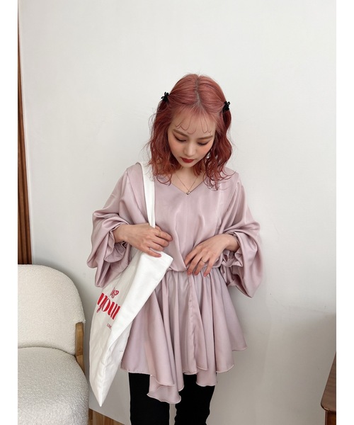 JUMELLE(ジュメロ)の「リリーペプラムブラウス(シャツ/ブラウス・レディース・ブルー/ピンク・FREE)」の15枚目の写真