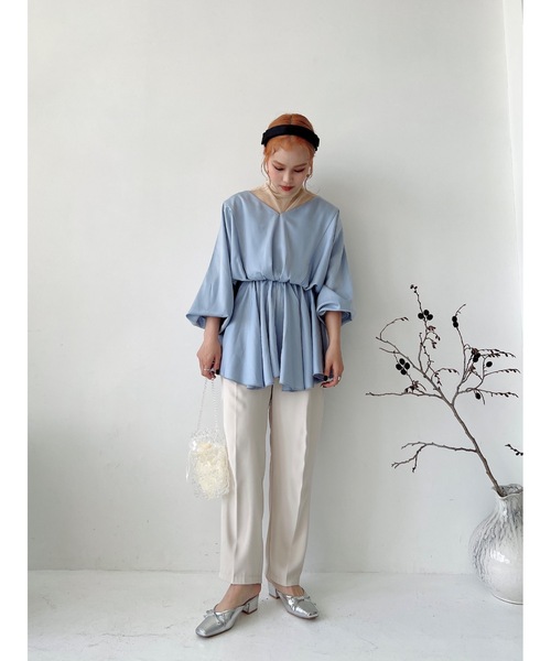 JUMELLE(ジュメロ)の「リリーペプラムブラウス(シャツ/ブラウス・レディース・ブルー/ピンク・FREE)」の19枚目の写真