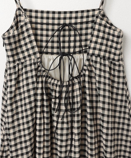 andme（アンドミー）の「バックオープンリボンキャミワンピース（ワンピース・レディース・イエロー/ブラック系/ブラック/イエロー×グリーン/ホワイト×ブラック/ブラウン系/グリーン系その他・FREE）」の20枚目の写真