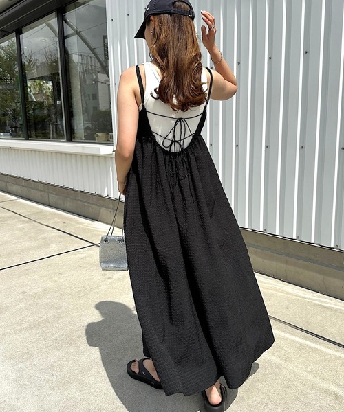 セール】バックオープンリボンキャミワンピース（ワンピース）｜andme