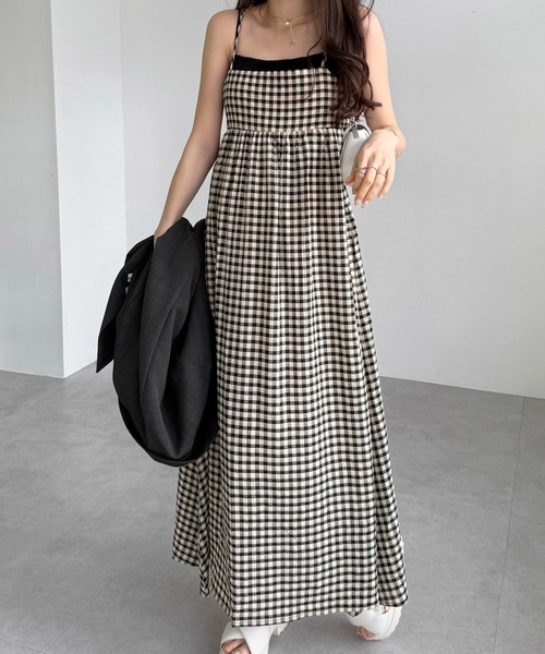 セール】バックオープンリボンキャミワンピース（ワンピース）｜andme