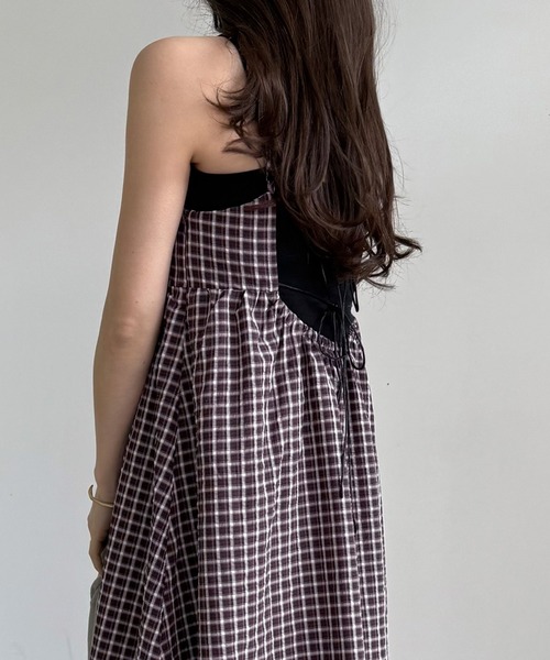 セール】バックオープンリボンキャミワンピース（ワンピース）｜andme