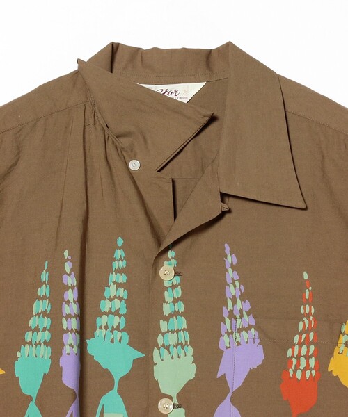 STAR OF HOLLYWOOD(スターオブハリウッド)の「STAR OF HOLLYWOOD / TYPEWRITER COTTON OPEN SHIRT “AFRICAN DAUGHTERS”(シャツ/ブラウス・メンズ・ネイビー/ブラウン・LARGE/X-LARGE)」の11枚目の写真