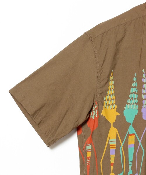 STAR OF HOLLYWOOD（スターオブハリウッド）の「STAR OF HOLLYWOOD / TYPEWRITER COTTON OPEN SHIRT “AFRICAN DAUGHTERS”（シャツ/ブラウス・メンズ・ネイビー/ブラウン・LARGE/X-LARGE）」の10枚目の写真