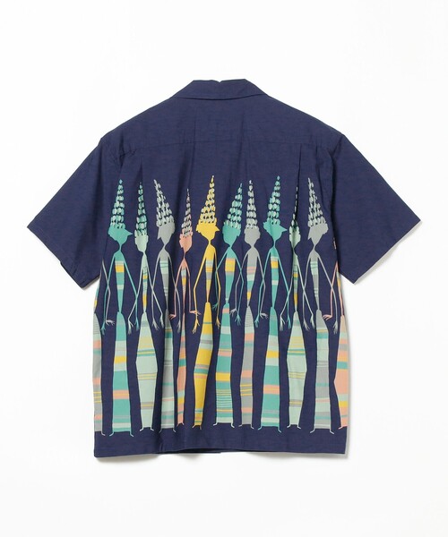 STAR OF HOLLYWOOD（スターオブハリウッド）の「STAR OF HOLLYWOOD / TYPEWRITER COTTON OPEN SHIRT “AFRICAN DAUGHTERS”（シャツ/ブラウス・メンズ・ネイビー/ブラウン・LARGE/X-LARGE）」の5枚目の写真
