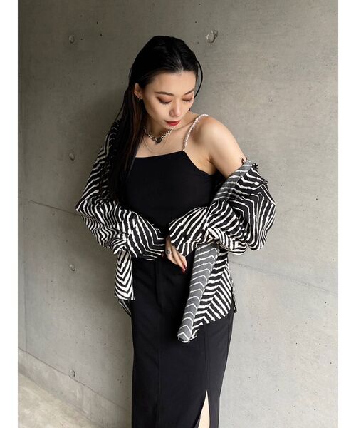 EVRIS(エヴリス)の「パールリブキャミソール(キャミソール・レディース・ブラック/ホワイト/グリーン・FREE)」の16枚目の写真