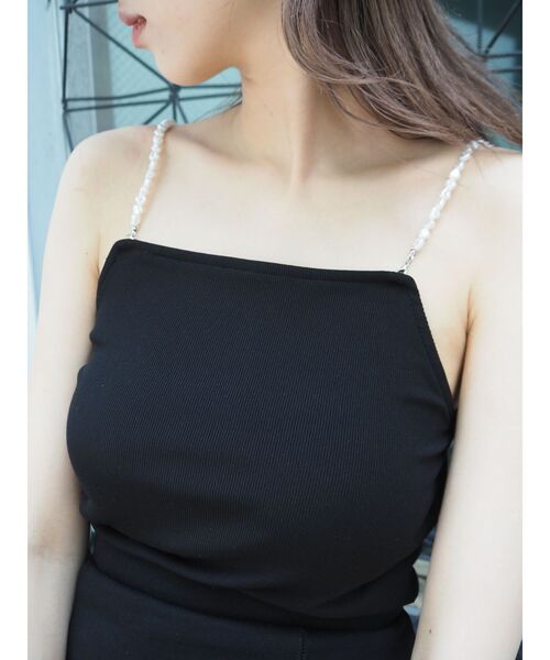 EVRIS(エヴリス)の「パールリブキャミソール(キャミソール・レディース・ブラック/ホワイト/グリーン・FREE)」の13枚目の写真