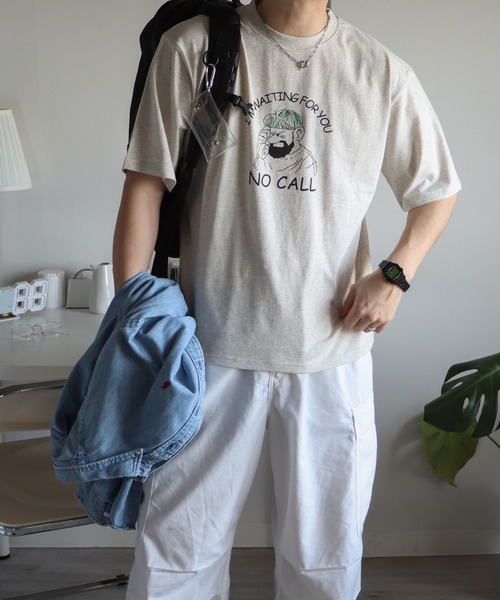 __gram.（スペースグラム）の「カートゥーンイラストTシャツ（Tシャツ/カットソー・メンズ・ホワイト/オートミール/ブラック系/ブラック/ホワイト系/アイボリー・M/L）」の14枚目の写真