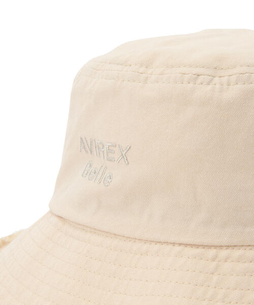 AVIREX（アヴィレックス）の「【直営店限定】FRINGE BUCKET HAT/ フリンジバケットハット（ハット・レディース・ブラウン/アイボリー・F）」の4枚目の写真