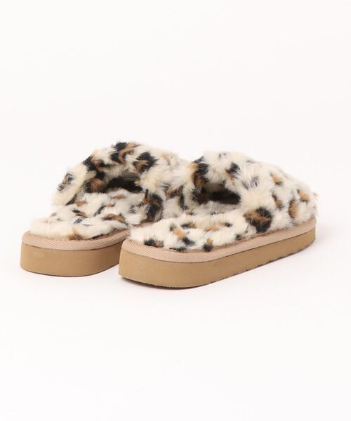 Minnetonka（ミネトンカ）の「【MINNETONKA】ミネトンカ　LULA　ファーサンダル　レオパード（サンダル・キッズ・レオパード・1/2/3）」の2枚目の写真