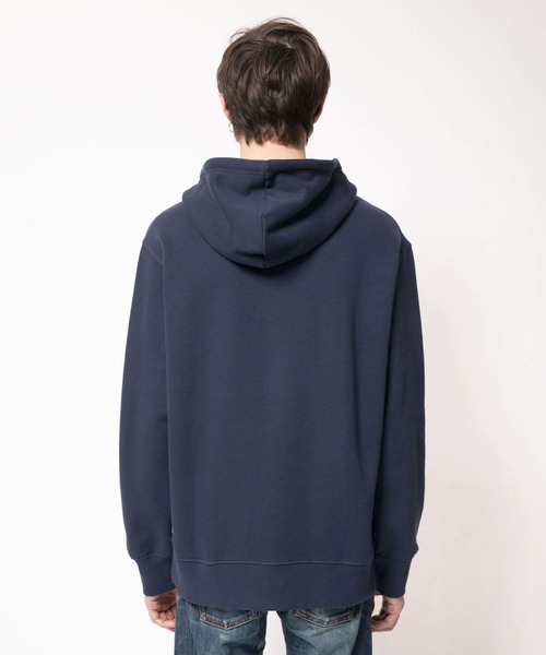 Nudie Jeans（ヌーディージーンズ）の「Franke Logo Hoodie パーカー（パーカー・メンズ・ネイビー・SMALL/LARGE/X-SMALL/MEDIUM/X-LARGE）」の5枚目の写真