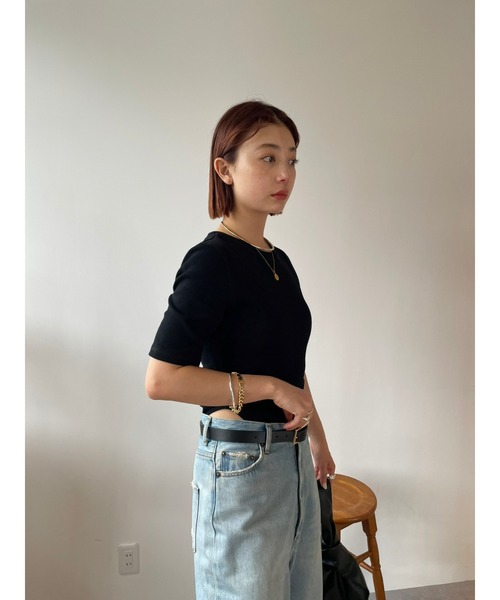 HANNE(アン)の「ハーフボディースーツTEE(Tシャツ/カットソー・レディース・ブラック/ブルー/ホワイト/レッド・FREE)」の21枚目の写真