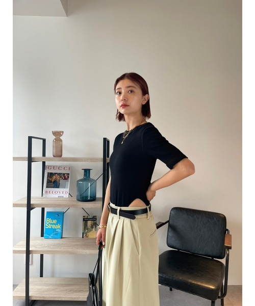 ❤︎ 高級フランス Simone Perele❤︎パープルシャツ ボディスーツ ハーフボディースーツTEE（Tシャツ/カットソー）｜HANNE（アン