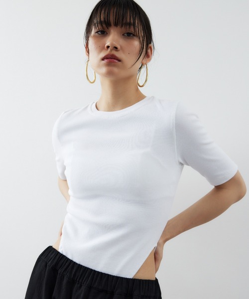 HANNE(アン)の「ハーフボディースーツTEE(Tシャツ/カットソー・レディース・ブラック/ブルー/ホワイト/レッド・FREE)」の13枚目の写真