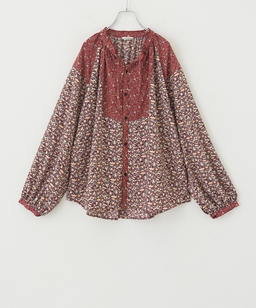 CUBE SUGAR(キューブシュガー)の「フラワープリントラグランスリーブギャザーシャツ(シャツ/ブラウス・レディース・ブラック/ブラウン/レッド・M)」の19枚目の写真