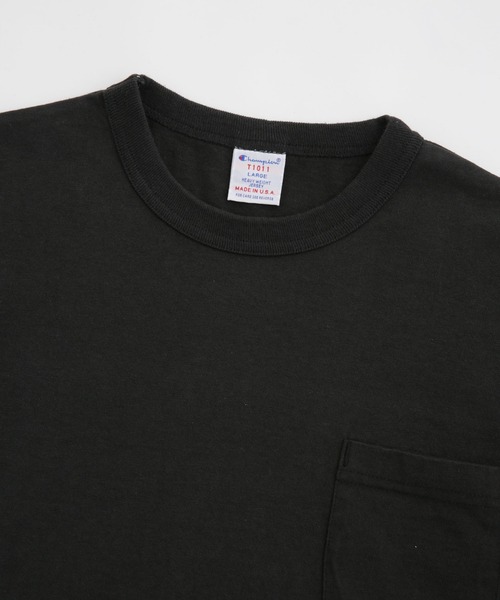 Champion(チャンピオン)の「Champion/T1011 SHORT SLEEVE POCKET T(Tシャツ/カットソー・メンズ・ブラック/ネイビー/ホワイト・M/L)」の4枚目の写真