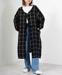 FUNALIVE（ファンアライブ）の「riz au lait Ｗガーゼチェックかっぽう着（エプロン）」