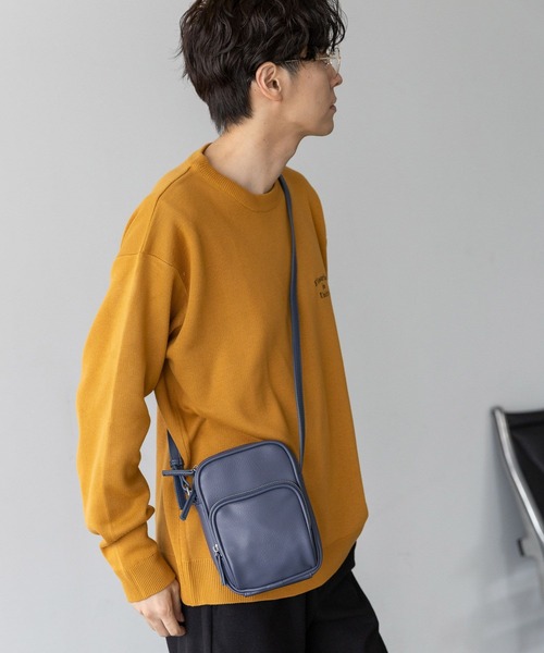 LAKOLE（ラコレ）の「ダブルZIPミニショルダーバッグ / 963994（ショルダーバッグ・メンズ・ネイビー/ブラック/グレイッシュベージュ・FREE）」の3枚目の写真