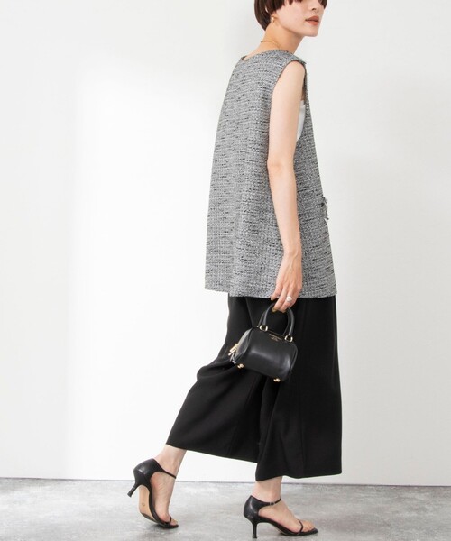 NOLLEY’S(ノーリーズ)の「◇【WEB限定カラーあり】《セットアップ対応》ウォッシャブル麻調ワイドパンツ(その他パンツ・レディース・ネイビー/ブラック/オフホワイト/チャコールグレー・34/36/38)」の21枚目の写真