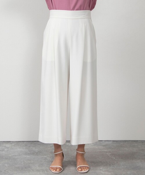 NOLLEY’S(ノーリーズ)の「◇【WEB限定カラーあり】《セットアップ対応》ウォッシャブル麻調ワイドパンツ(その他パンツ・レディース・ネイビー/ブラック/オフホワイト/チャコールグレー・34/36/38)」の7枚目の写真