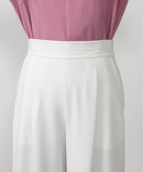 NOLLEY’S(ノーリーズ)の「◇【WEB限定カラーあり】《セットアップ対応》ウォッシャブル麻調ワイドパンツ(その他パンツ・レディース・ネイビー/ブラック/オフホワイト/チャコールグレー・34/36/38)」の15枚目の写真