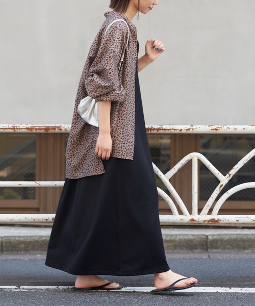 CIAOPANIC TYPY（チャオパニックティピー）の「シアーボリュームスリーブビッグシャツ（シャツ/ブラウス・レディース・カーキ/ネイビー/ブラウン/レッド・ONE SIZE）」の12枚目の写真