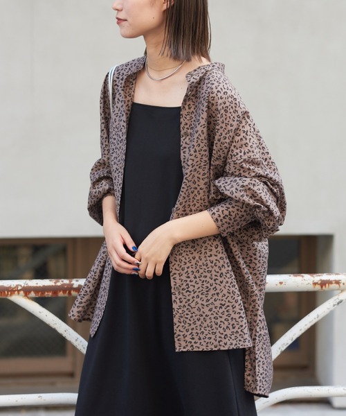 CIAOPANIC TYPY（チャオパニックティピー）の「シアーボリュームスリーブビッグシャツ（シャツ/ブラウス・レディース・カーキ/ネイビー/ブラウン/レッド・ONE SIZE）」の7枚目の写真