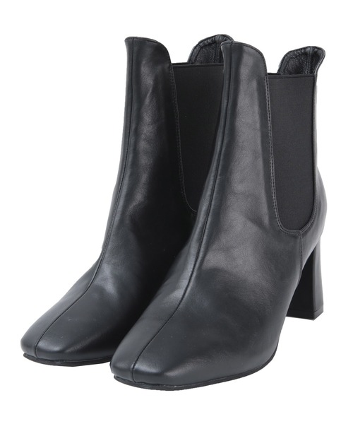 UR'S（ユアーズ）の「7cmヒールサイドゴアブーツ（ブーツ・レディース・ネイビー/ブラック・S/M/L/LL）」の3枚目の写真