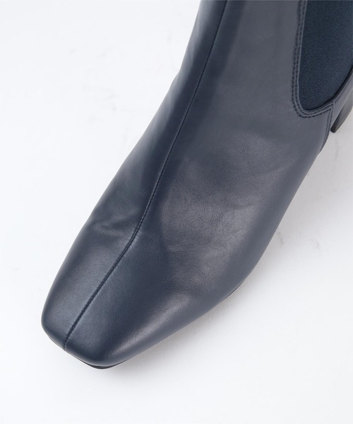 UR'S（ユアーズ）の「7cmヒールサイドゴアブーツ（ブーツ・レディース・ネイビー/ブラック・S/M/L/LL）」の5枚目の写真