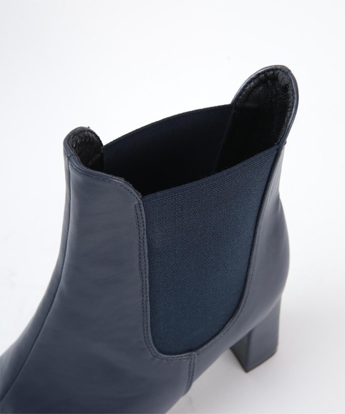 UR'S（ユアーズ）の「7cmヒールサイドゴアブーツ（ブーツ・レディース・ネイビー/ブラック・S/M/L/LL）」の6枚目の写真