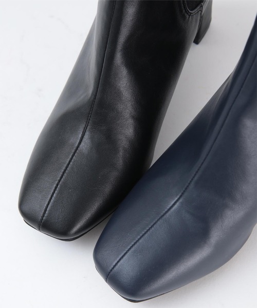 UR'S（ユアーズ）の「7cmヒールサイドゴアブーツ（ブーツ・レディース・ネイビー/ブラック・S/M/L/LL）」の9枚目の写真