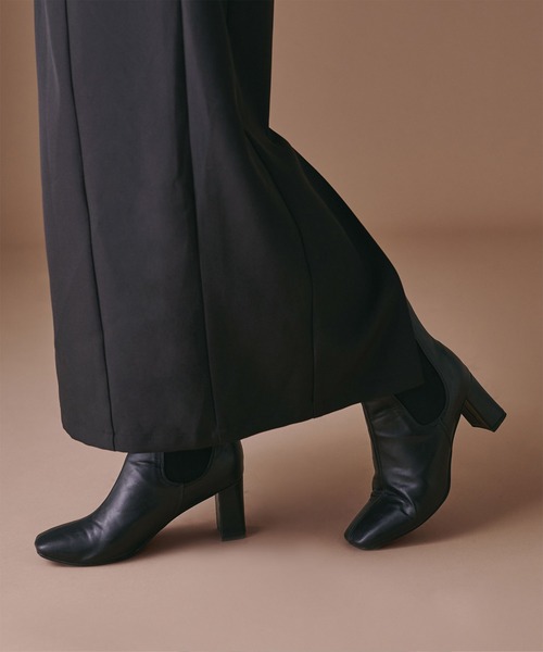 UR'S（ユアーズ）の「7cmヒールサイドゴアブーツ（ブーツ・レディース・ネイビー/ブラック・S/M/L/LL）」の11枚目の写真