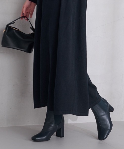 UR'S（ユアーズ）の「7cmヒールサイドゴアブーツ（ブーツ・レディース・ネイビー/ブラック・S/M/L/LL）」の16枚目の写真