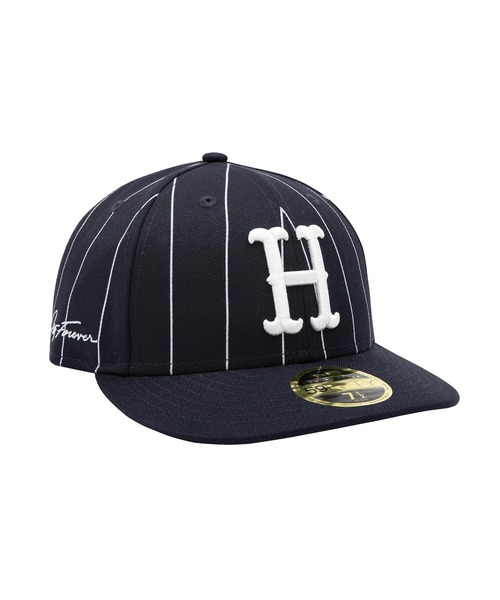 NEW ERA（ニューエラ）の「STRIPE CLASSIC H NEW ERA HAT / HUF ニューエラ キャップ 59FIFTY（キャップ・メンズ・ネイビー/ホワイト×ブラック・7 5/8/7 1/2/7 3/8/7 1/4/7 1/8）」の12枚目の写真