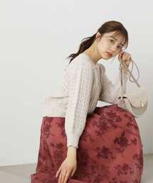 PROPORTION BODY DRESSING | オーガン刺繍フレアスカート / 1213220806(スカート)