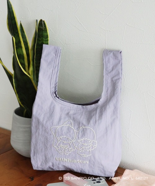 LEPSIM(レプシィム)の「【サンリオキャラクターズ】刺繍ミニトート 907700(エコバッグ/サブバッグ・レディース・イエロー/グリーン/オレンジ/ブルー/グレー/ライトパープル・ONE SIZE)」の5枚目の写真