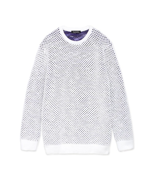 TORNADO MART（トルネードマート）の「TORNADO MART∴カスリネットモールクルーネックニット（ニット/セーター・メンズ・ホワイト/ブラック・M/LL/L）」の19枚目の写真