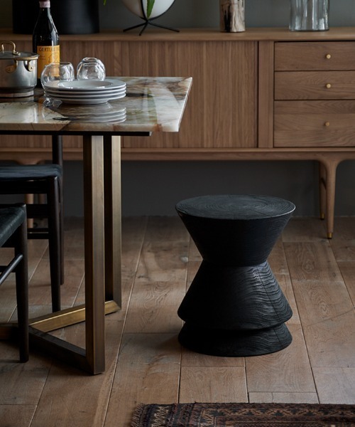 TIMELESS COMFORT（タイムレスコンフォート）の「dareels（ダリールズ）DIAVOLO STOOL（家具・レディース・ナチュラル/ブラック・ONE SIZE）」の2枚目の写真