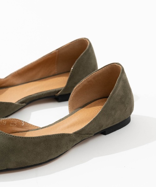 ZAKKA-BOX（ザッカボックス）の「スウェードフラットパンプス（パンプス・レディース・カーキ/ブラック/レオパード・23.5㎝/24㎝/24.5㎝/25㎝/23㎝）」の14枚目の写真